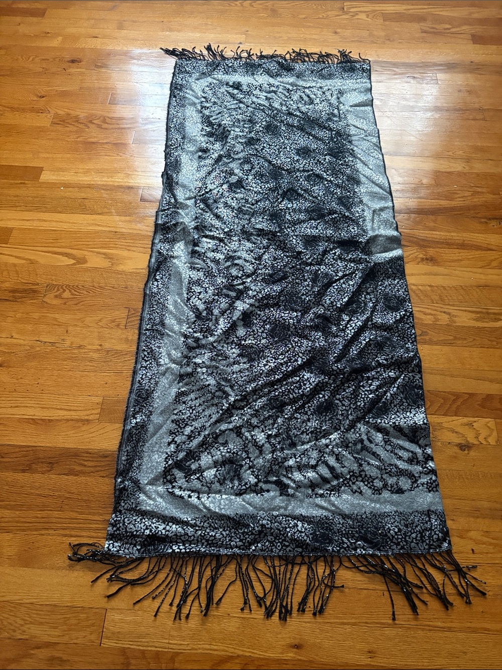 Black Metallic Fringe Skirt - Women's Elegant Evening Skirt